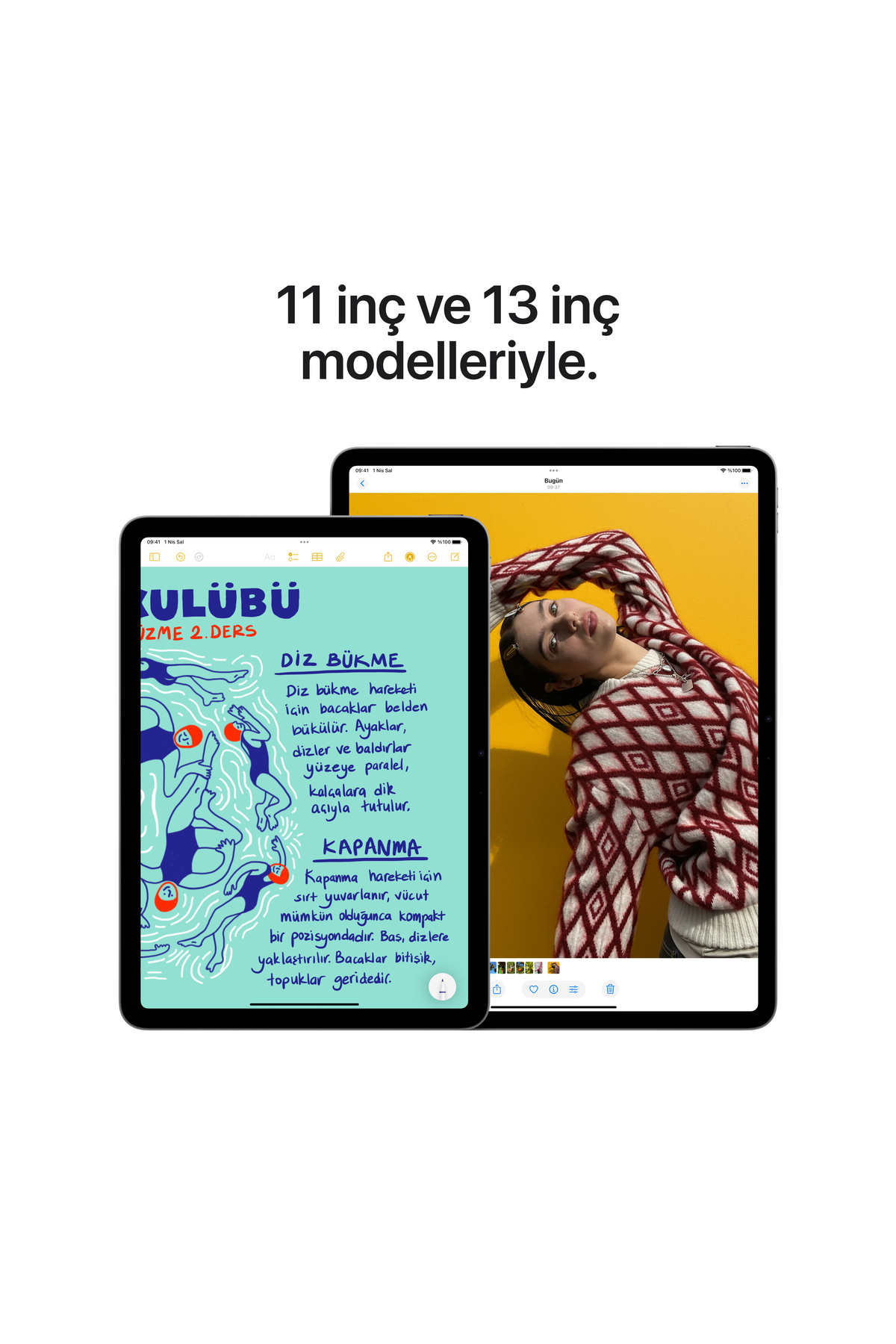 Apple 11" iPad Air Wi-Fi 128GB - Mor - M3 işlemci - 4