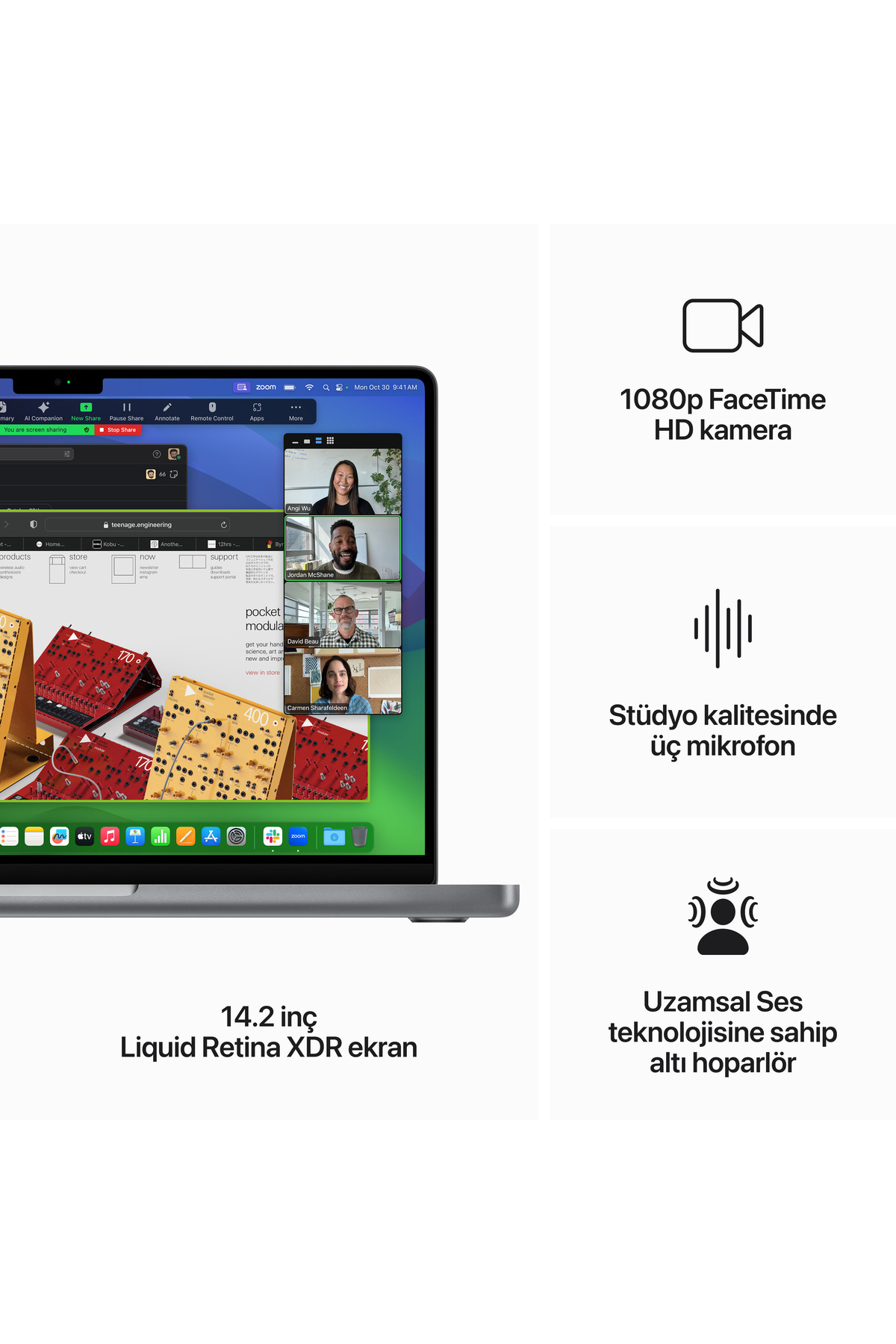 Apple Macbook Pro M3 14" Gümüş 8gb 512GB Ssd MTL73TU/A - 5