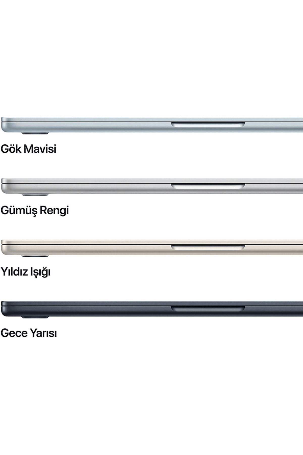 MW0W3TU/A/MacBook Air/Apple M4 İşlemci (10 Çekirdek CPU-8 Çekirdek GPU)/16GB RAM/256GB SSD/13. - 2