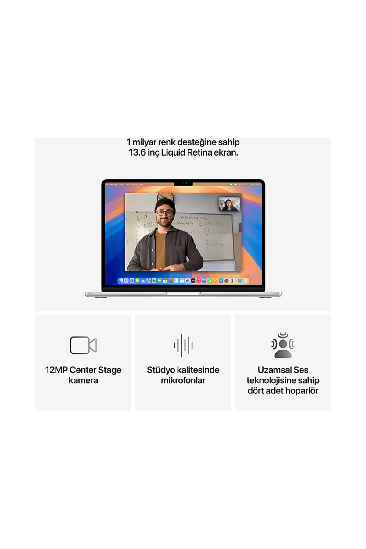 MW0W3TU/A/MacBook Air/Apple M4 İşlemci (10 Çekirdek CPU-8 Çekirdek GPU)/16GB RAM/256GB SSD/13. - 4