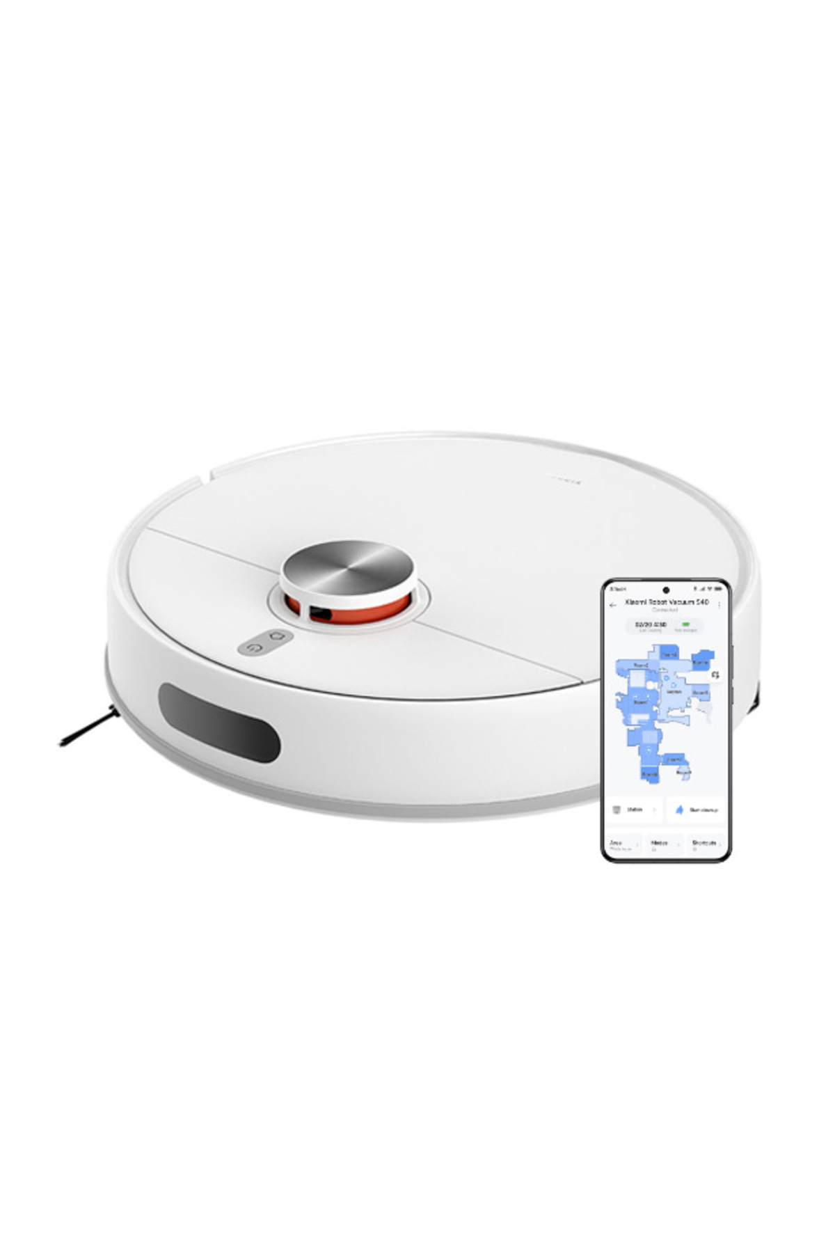 Robot Vacuum S40 Beyaz Akıllı Robot Süpürge + Paspas -10000 Pa Emiş Gücü (Xiaomi TR Garantili) - 2