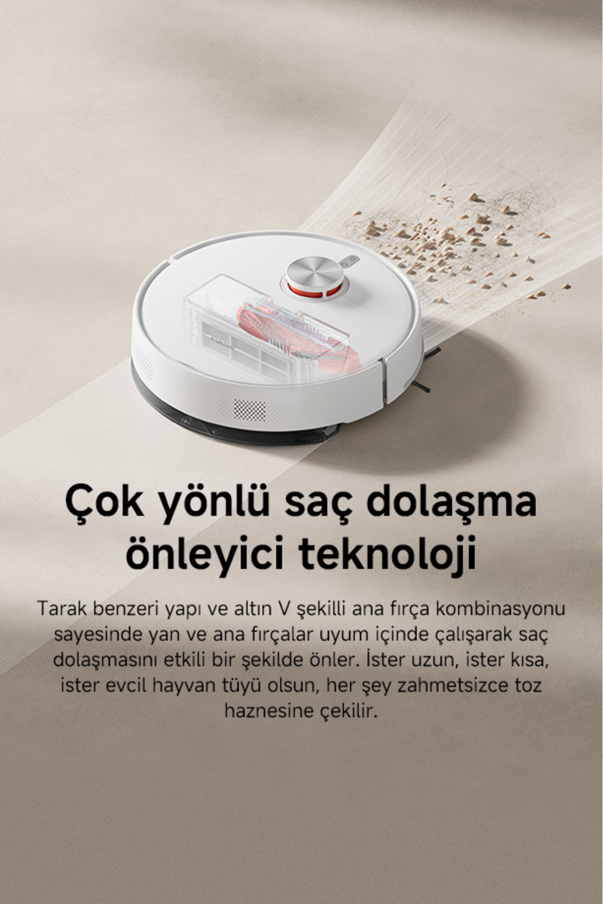 Robot Vacuum S40 Beyaz Akıllı Robot Süpürge + Paspas -10000 Pa Emiş Gücü (Xiaomi TR Garantili) - 4