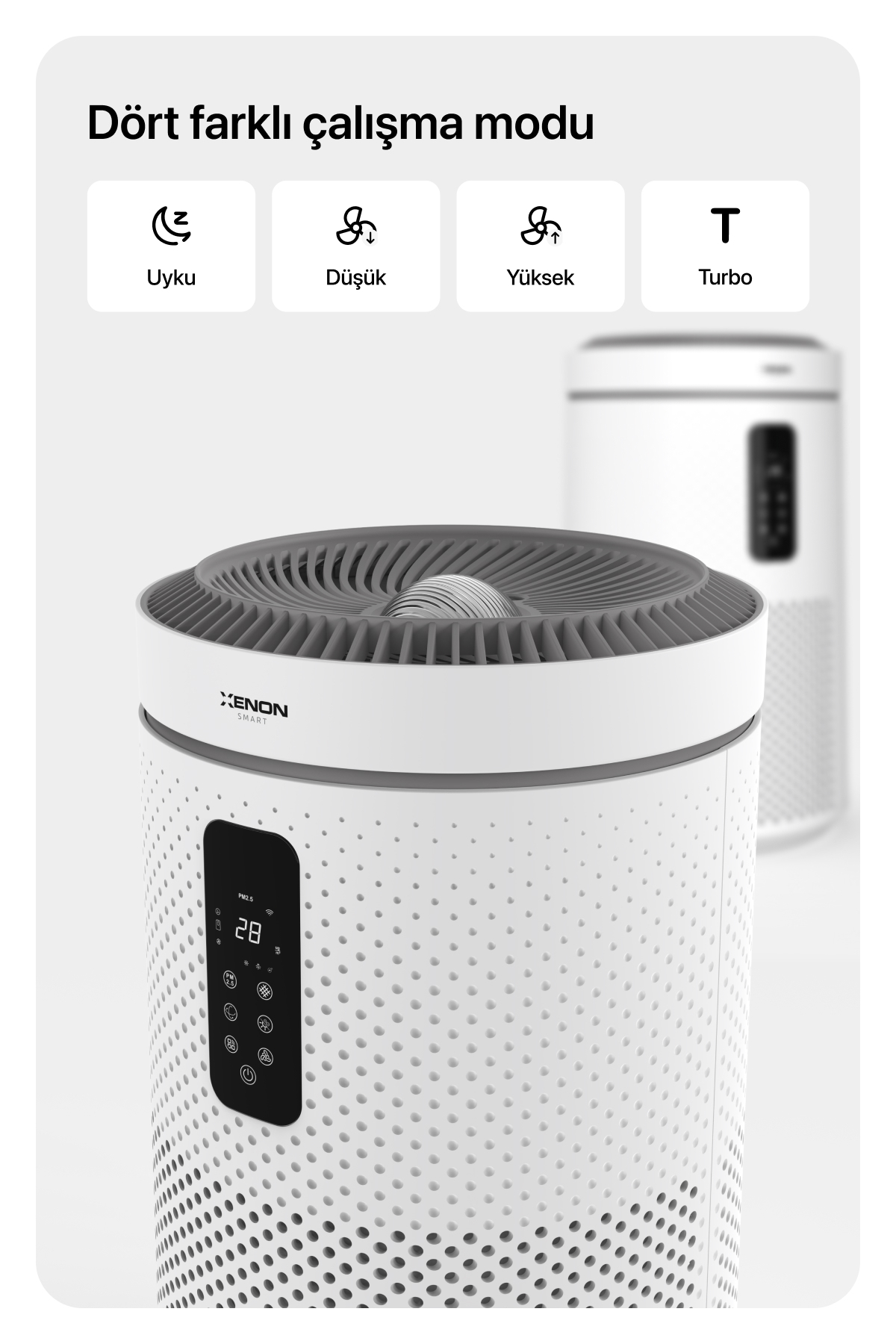 Xenon Smart Hava Temizleyici | Mobil Kontrol, Hepa 13 Filtreli, Wifi, 50m2, Akıllı Hava Temizleyici (X7421) - 3